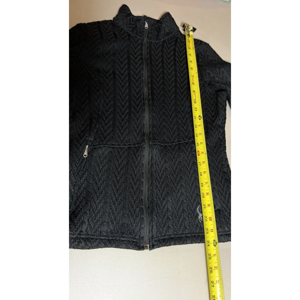 Spyder Jacket Women Size M Blue Cable Knit Textured Sweater Active Outdoors - Picture 5 of 12